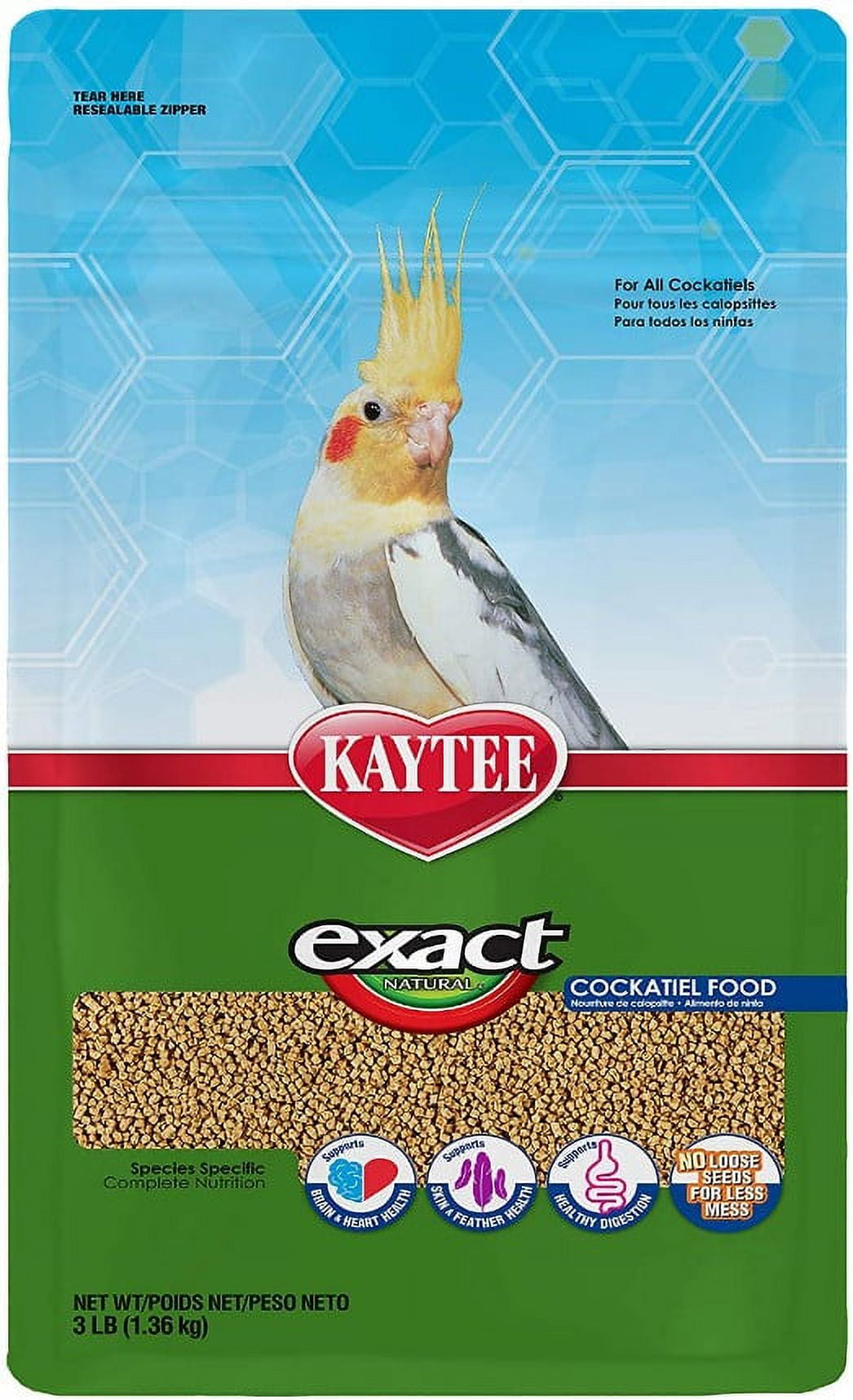 18 lb (6 x 3 lb) Kaytee Exact Natural Bird Food for All Cockatiels