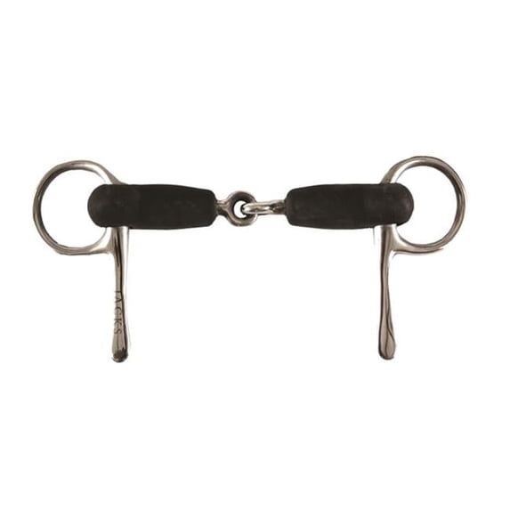18 mm Soft Rubber Half Cheek Snaffle Bit for Horse, Stainless Steel