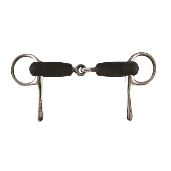 18 mm Soft Rubber Half Cheek Snaffle Bit for Horse, Stainless Steel