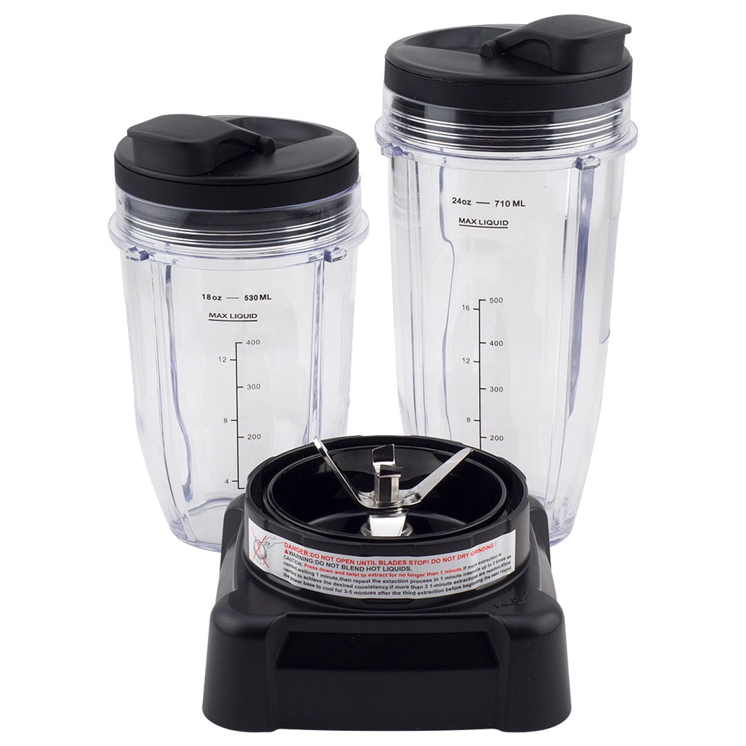 18 oz 24 oz Cups with Spout Lid and Extractor Blade for Nutri