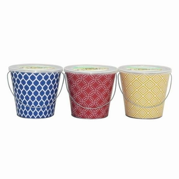 18 oz Citronella Oil Candle Bucket, Assorted - Pack of 6