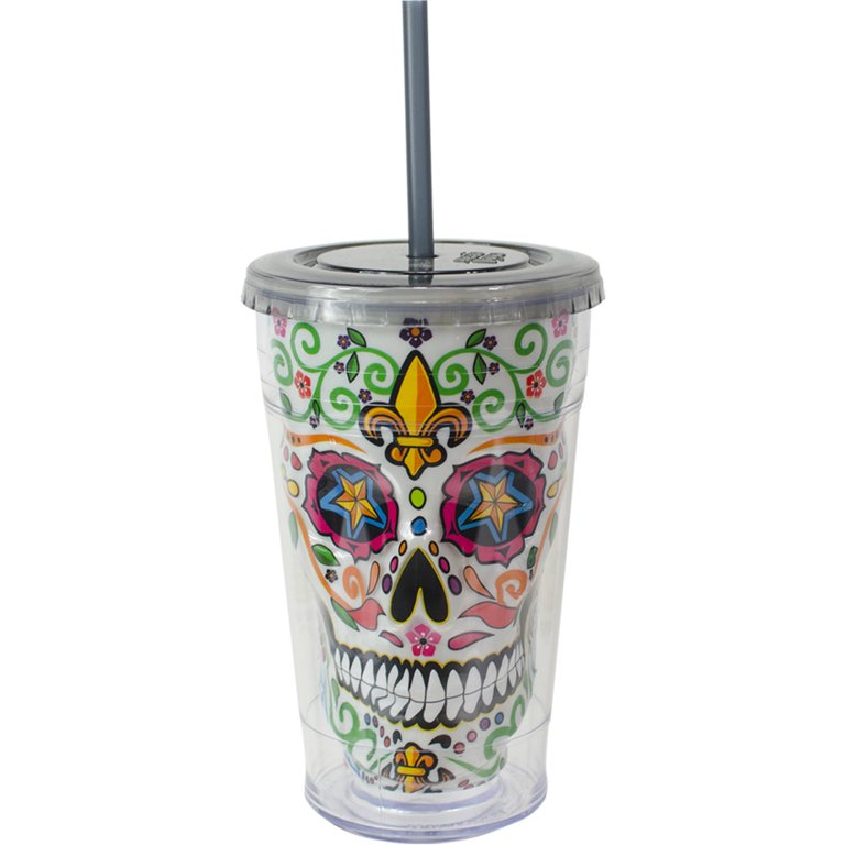 COOL GEAR 4-Pack 18 oz Skull Chiller Tumbler