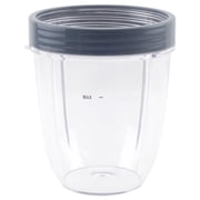 18 oz Short Cup Includes Lip Ring Replacement Parts Compatible with NutriBullet 600W 900W Blenders NB-101B NB-101S NB-201