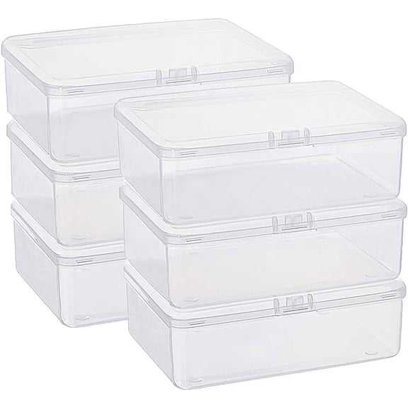 18 pack 2.5x1.73x0.78 Rectangle Clear Plastic Bead Storage Containers box Case with lid for Earplugs Pills Tiny Bead Jewelry Findings