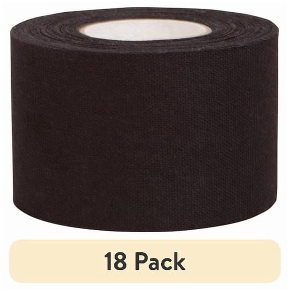 (18 pack) ACE Brand Athletic Sports Tape, Black, 1.5" x 10 Yds., Hand Tearable