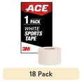 thumbnail image 1 of (18 pack) ACE Brand Sports Tape, Firm, Supportive Comfort, White, 1.5" x 10 Yds., 1 Roll, 1 of 13