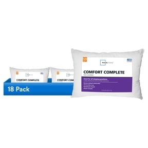 (18 pack) Mainstays Comfort Complete Bed Pillow, Standard/Queen