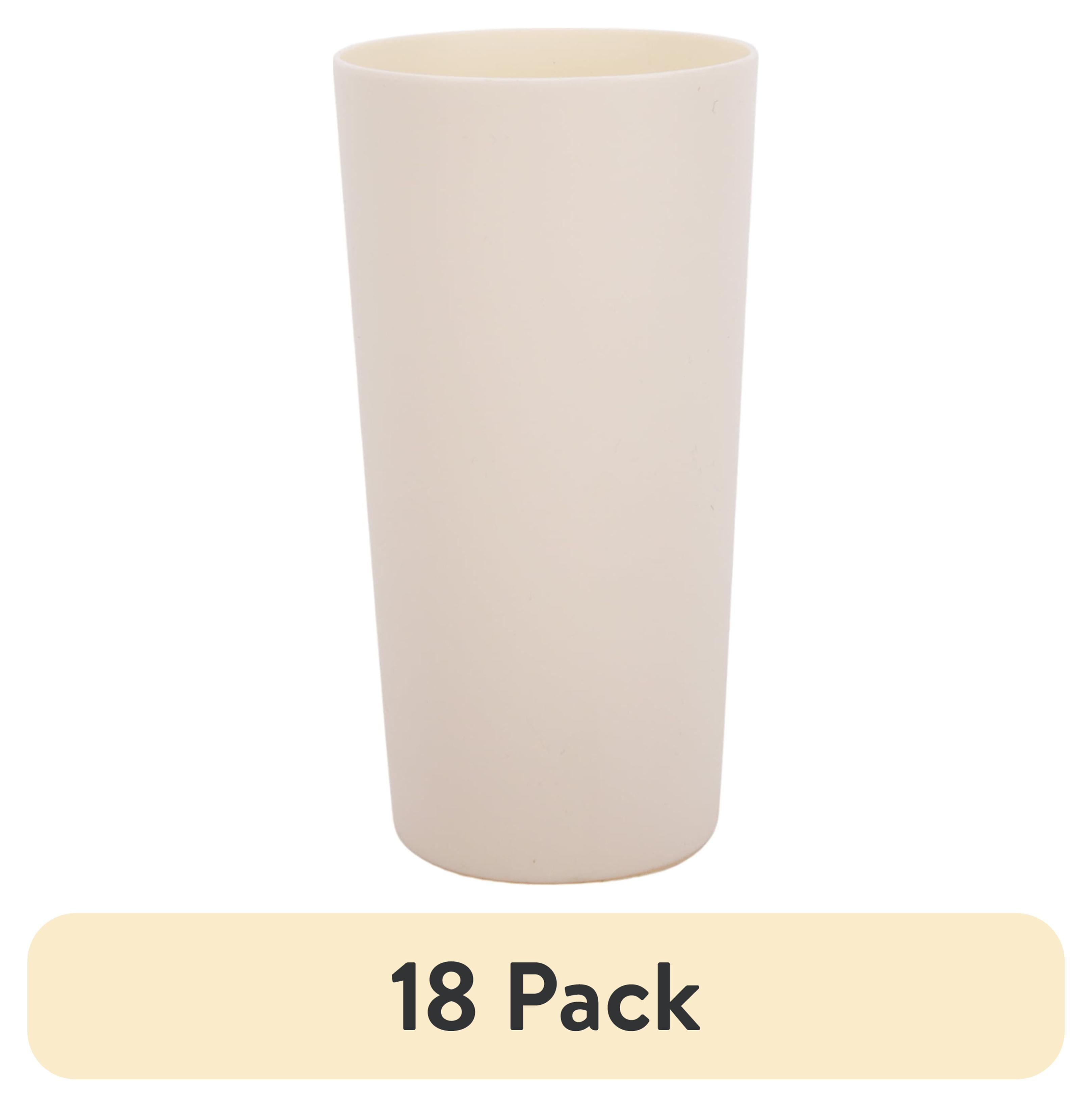 (18 pack) Mainstays - Cream Round Plastic Tumbler, 26-Ounce
