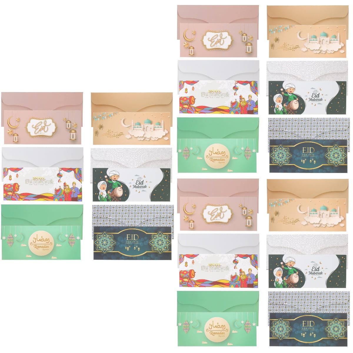 18 pcs Ramadan Paper Envelopes Eid Money Envelopes Eid Gift Card