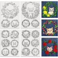 thumbnail image 1 of 18 pcs Water Soluble Embroidery Stabilizers Cat Embroidery Patterns Transfer Paper for Beginners Stick and Stitch Embroidery Paper Wash Away Colorful, 1 of 9