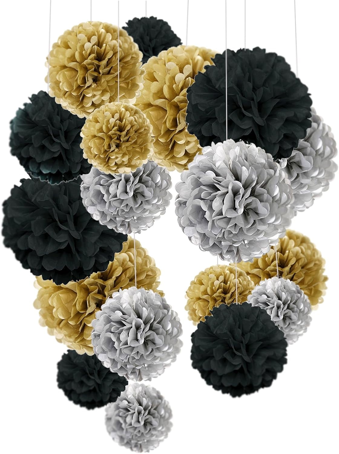 18 pieces tissue paper pompoms flowers ball decorative paper kit for