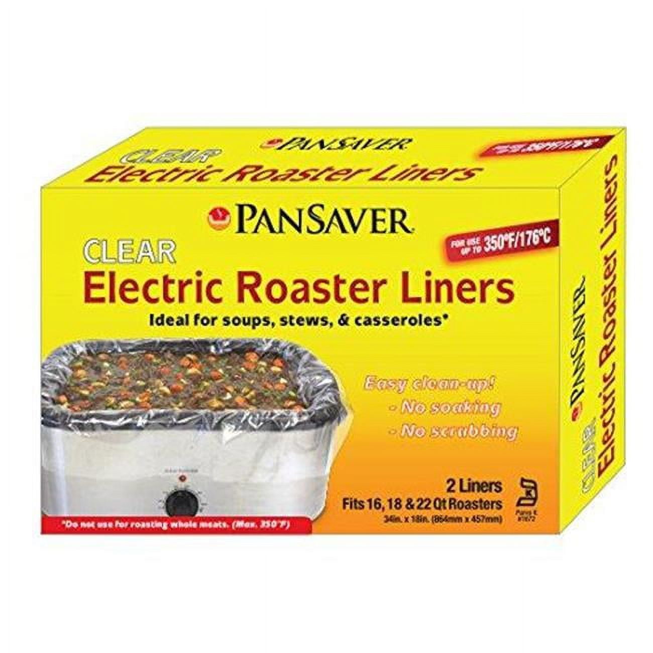 18 qt. Clear Electric Roaster Liner Case of 18 Silver 18 qt