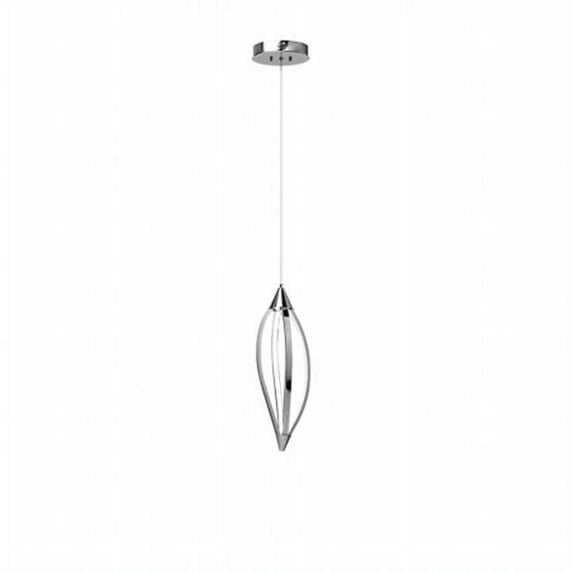 18 watts LED Horizontal Pendant with Swooped Arms, Polished Chrome