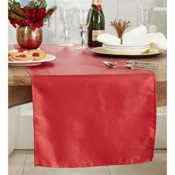18 x 018 in. Shimmering Table Runner, Red