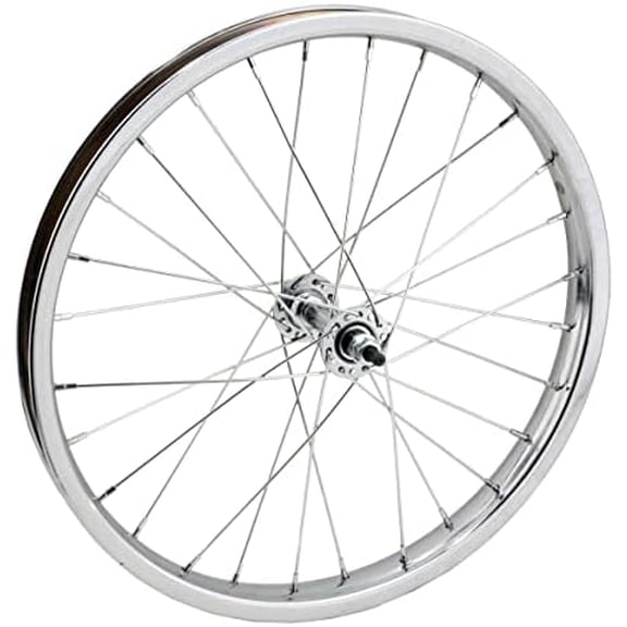18" x 1.75 Front Bicycle Wheel, 28H, Steel, Bolt On, Silver$$Sport & Recreation Other