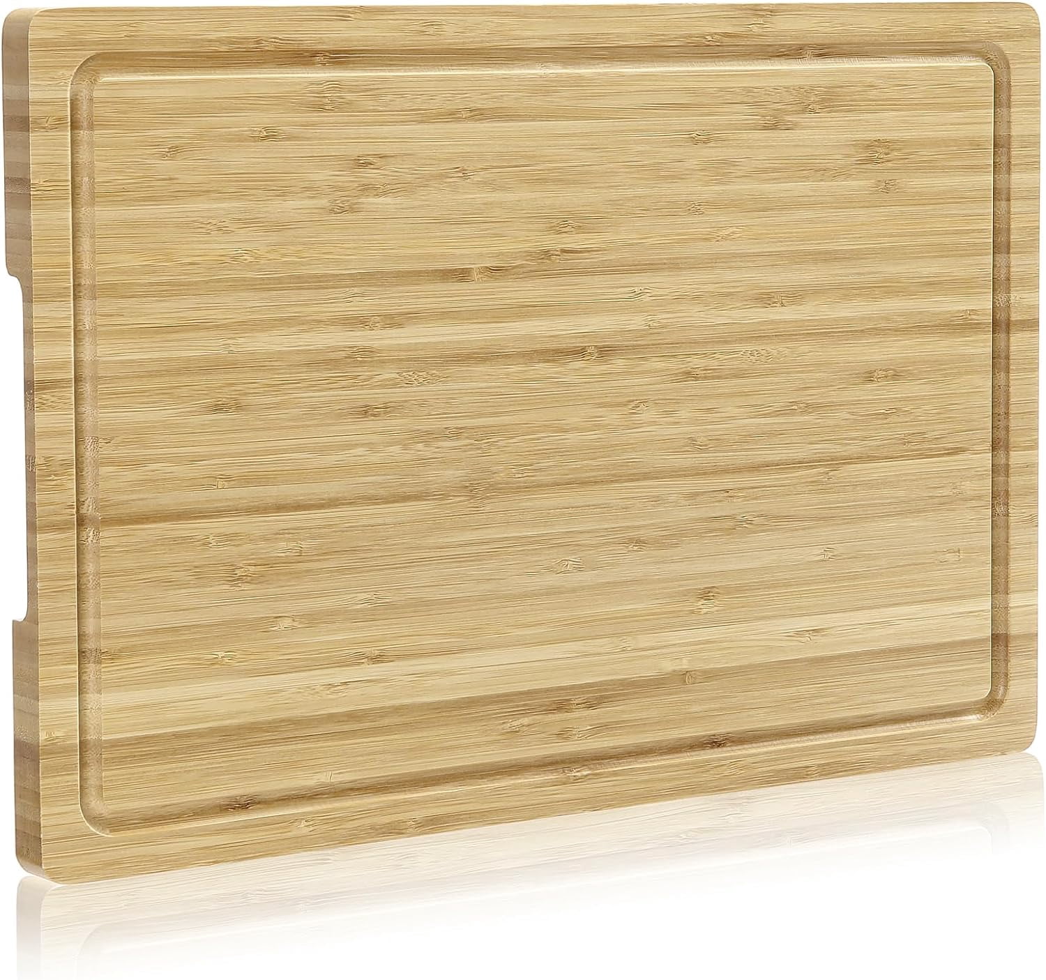 18" x 12" Bamboo Cutting Board for Kitchen,Wooden Butcher Block with Juice Groove & Handle,Large Wood Charcuterie Cheese Board,Bamboo Chopping Board for Meat and Vegetables