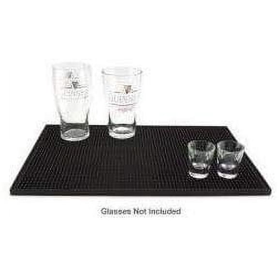 18'' x 12'' Bar Service Mat, Black by Winco