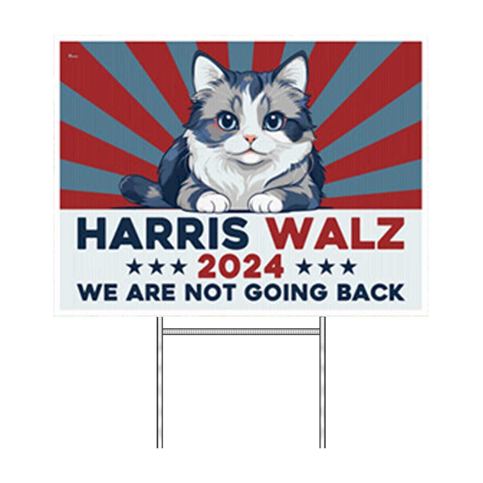 18" x 12" DoubleSided Lawn Sign, Metal HStake,Democrat Blue Wave 2024,Bue Circle, Vote Blue