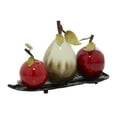 thumbnail image 1 of 18" x 12" Red Metal Fruit Sculpture with Platter, by DecMode, 1 of 11