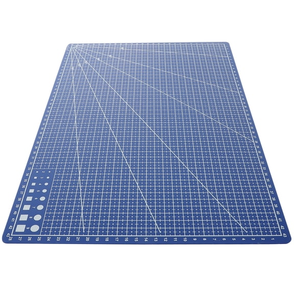 Soimiss Durable PP Cutting Mat, Blue, Double-Sided, for Sewing and Crafting