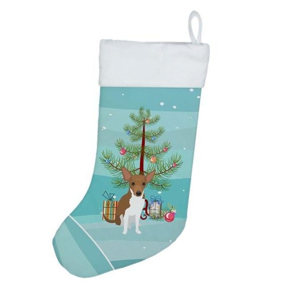 18 x 13.5 in. Unisex Chihuahua Chocolate & White No.1 Christmas Christmas Stocking