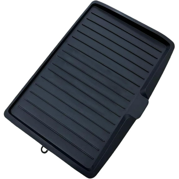18 x 13" Kitchen Drain Board, Large Plastic Draining Tray with Side Drop Slope Diversion, Side Dish Drying Tray, Dish Drainer Drip Rack Tray with Non-Slip Base