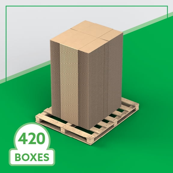 18" x 14" x 12" Bulk Boxes for Shipping, Mailing, Packing, Packaging and Storage, 420-CT Pallet