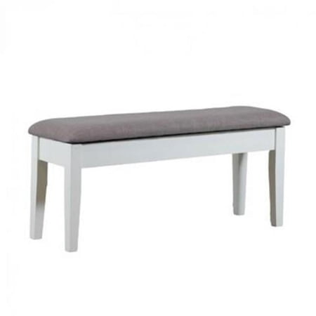 18 x 14 x 44 in. Jane Storage Bench, White & Grey