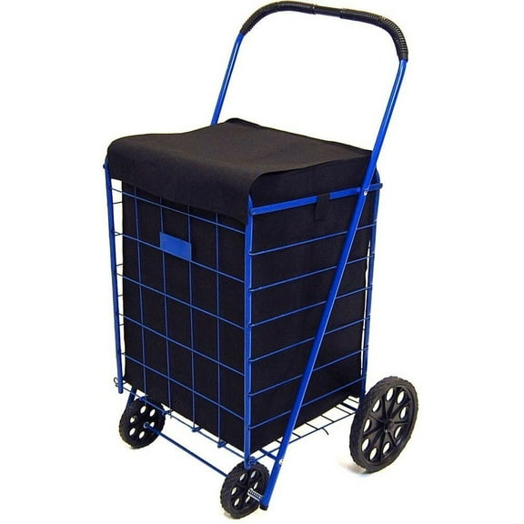 18" x 15" x 24" Non Woven Jumbo Shopping Cart Liner Cover Black