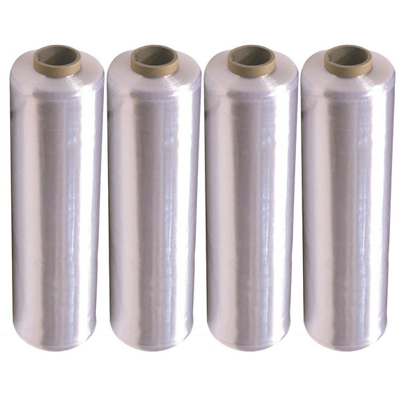 18" x 1500' 100 Gauge 4 Rolls Pallet Wrap Stretch Film Hand Shrink Wrap 1500FT