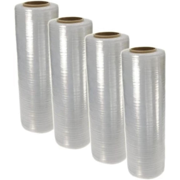 18" x 1500FT 100 Gauge Pallet Wrap Stretch Film Shrink Hand Wrap 1500' 4 Rolls