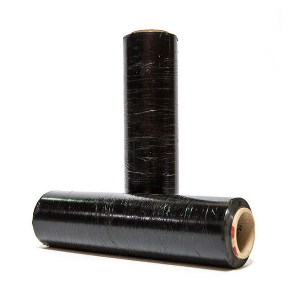 18" x 1500FT 80 Ga Pallet Wrap Stretch Film Shrink Hand Wrap 1500' Black 4 Rolls