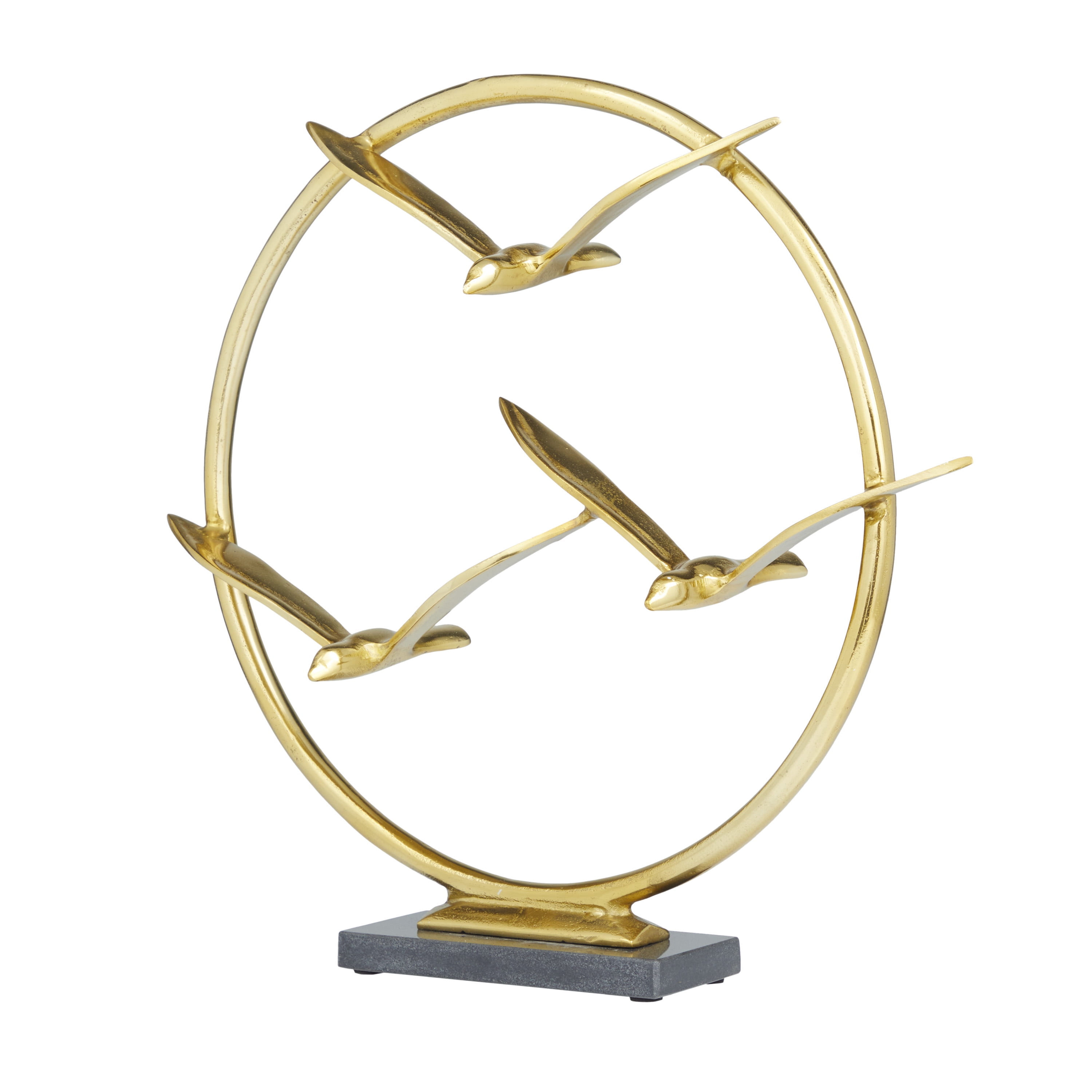 18" x 17" Gold Aluminum Bird Sculpture, by DecMode