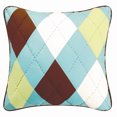 thumbnail image 1 of Argyle Aqua Quilted Accent Pillow, 1 of 4