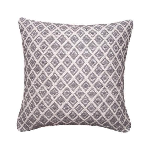 Bianca Gray Geometric Accent Throw Pillow 18" x 18"