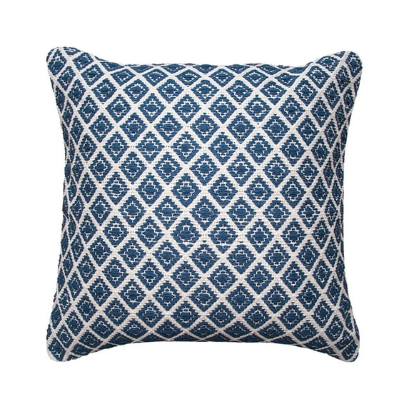 Bianca Navy Geometric Accent Throw Pillow 18" x 18"