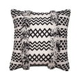 thumbnail image 1 of Harlow Black Woven Square Accent Throw Pillow, 18" x 18", 1 of 6