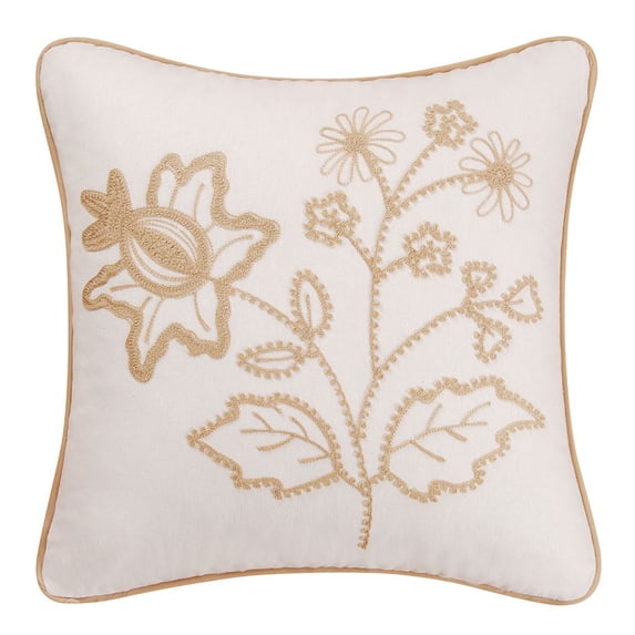 Harlow Chain Stitch Pillow, 18" x 18"