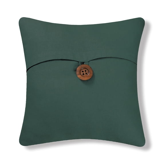 Hunter Green Envelope Feather Down Throw Pillow, 18" x 18"