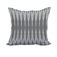 thumbnail image 1 of 18 x 18 Inch Black Geometric Print Decorative Polyester Throw Pillow with a Linen Texture, 1 of 1
