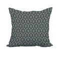 thumbnail image 1 of 18 x 18 Inch Black Geometric Print Decorative Polyester Throw Pillow with a Linen Texture, 1 of 1