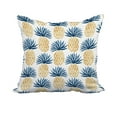 thumbnail image 1 of 18 x 18 Inch Blue Geometric Print Decorative Polyester Throw Pillow with a Linen Texture, 1 of 1