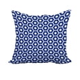 thumbnail image 1 of 18 x 18 Inch Blue Geometric Print Decorative Polyester Throw Pillow with a Linen Texture, 1 of 1