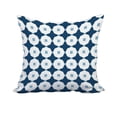 thumbnail image 1 of 18 x 18 Inch Blue Geometric Print Decorative Polyester Throw Pillow with a Linen Texture, 1 of 1