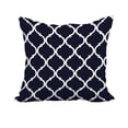 thumbnail image 1 of 18 x 18 Inch Blue Trellis Print Decorative Polyester Throw Pillow with a Linen Texture, 1 of 1