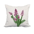 thumbnail image 1 of 18 x 18 Inch Bluebell Purple Floral Print Decorative Polyester Throw Pillow with Linen Texture, 1 of 1
