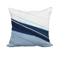 thumbnail image 1 of 18 x 18 Inch Boat Bow Wood Blue Geometric Print Decorative Polyester Throw Pillow with Linen Texture, 1 of 1