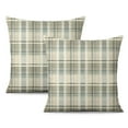 thumbnail image 1 of 18 x 18 Inch Comfy Grey & Beige Linen Pillow Covers - Pack of 2, Ideal for Sofa, Couch & Bedroom Decor, 1 of 7