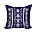 thumbnail image 1 of 18 x 18 Inch Cuban Tile 2 Navy Blue Geometric Print Decorative Polyester Throw Pillow with Linen Texture, 1 of 1