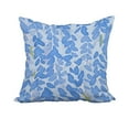 thumbnail image 1 of 18 x 18 Inch Flower Bell Blue Floral Print Decorative Polyester Throw Pillow with Linen Texture, 1 of 1